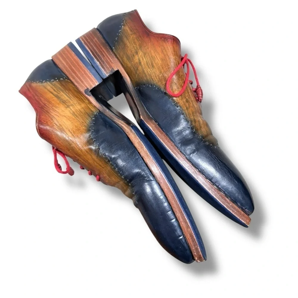 Paul Parkman Multicolor Leather Oxford Shoes